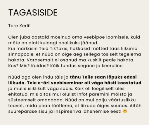 Mikroäri kursuse tagasiside